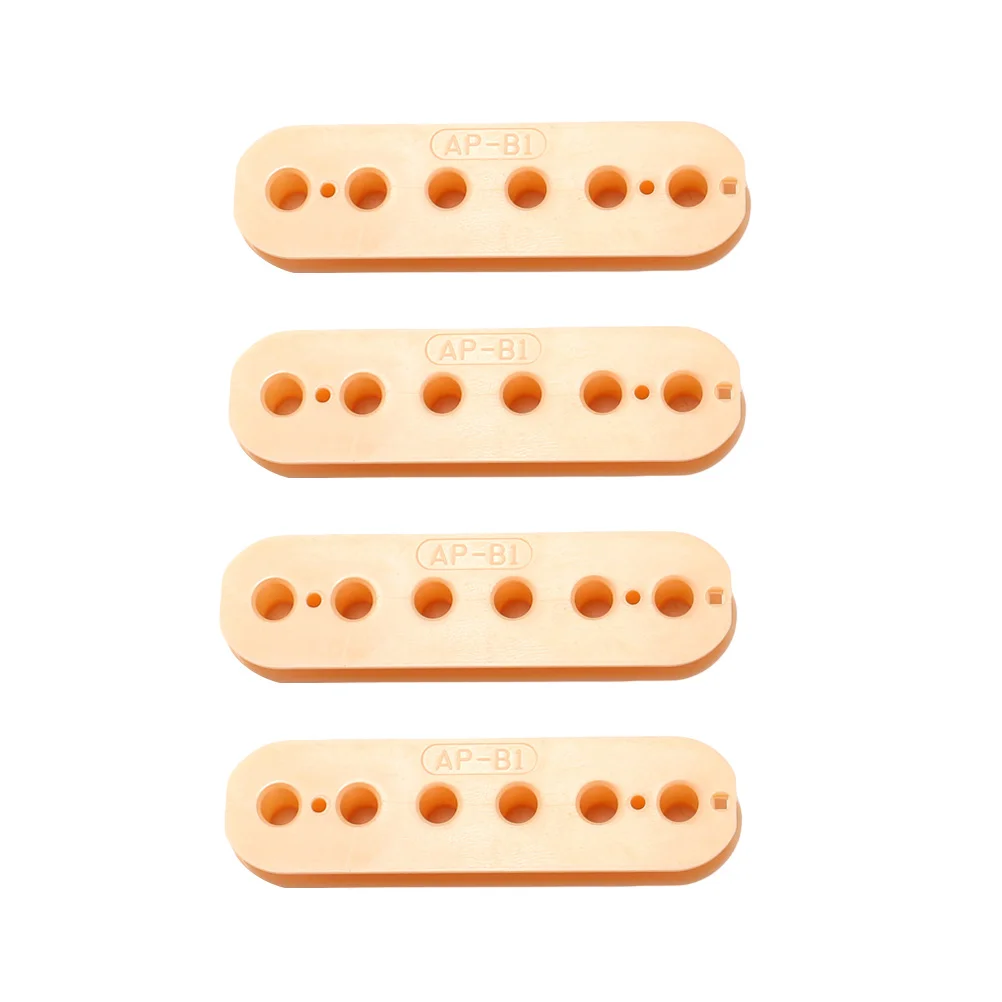 

4Pcs Electric Guitar Humbucker Slug Bobbin Pickup Cover 50mm 52mm Light Yellow Double Coil Replacement DIY Parts
