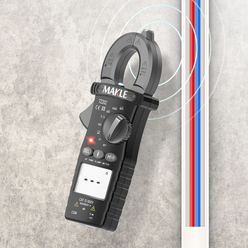 Digital Clamp Meter  600A AC DC Current True RMS Auto Ran Pliers Ammeter Voltage Voltmeter Professional Electrical Tester