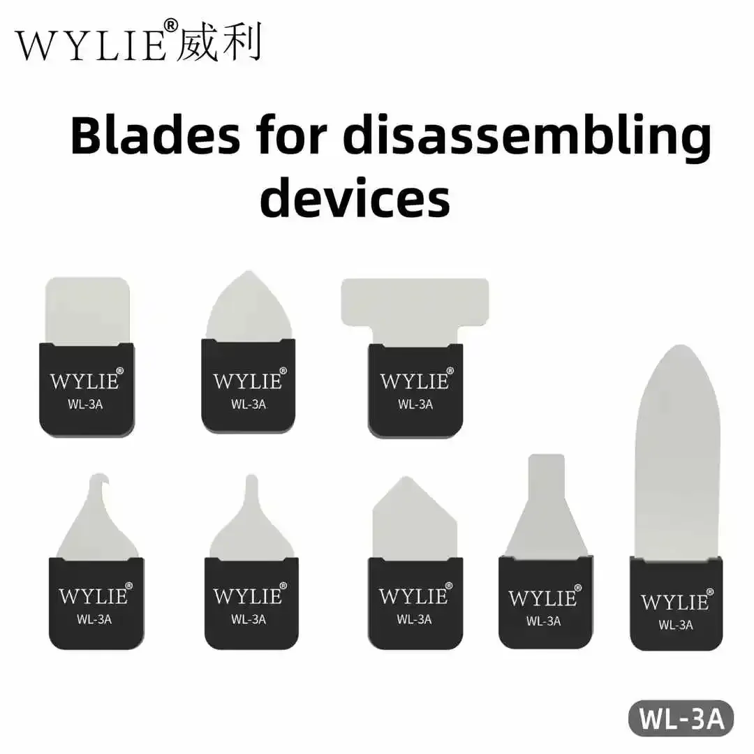 Wylie WL-3A 8-in-1 Mobile Phone Repair Tool Set – Durable Blades for Safe Battery, LCD, Back Cover & Glass Removal