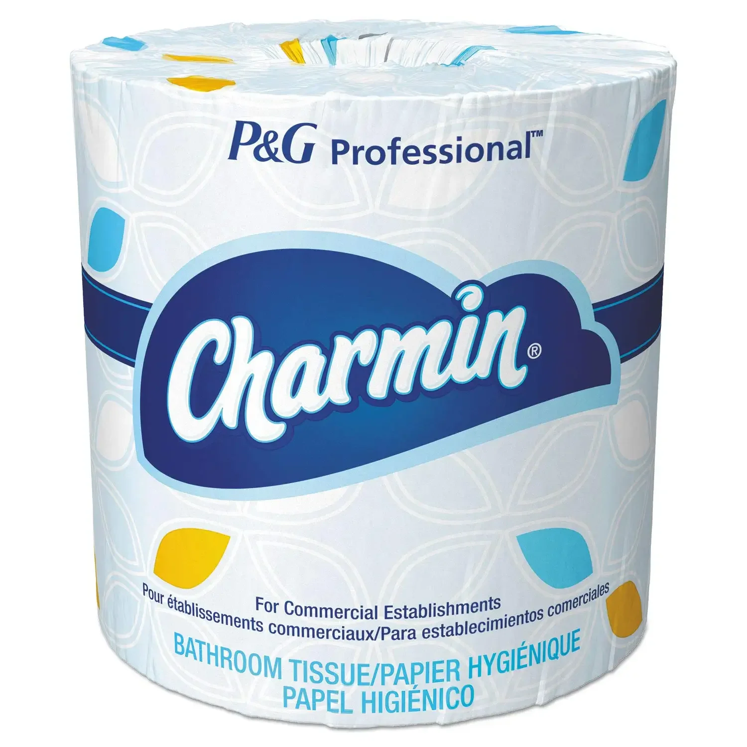 مناديل حمام Charmin التجارية، آمنة من الصرف الصحي، ملفوفة بشكل فردي، طبقتين، أبيض، 450 ورقة/لفة، 75 لفة/كرتون