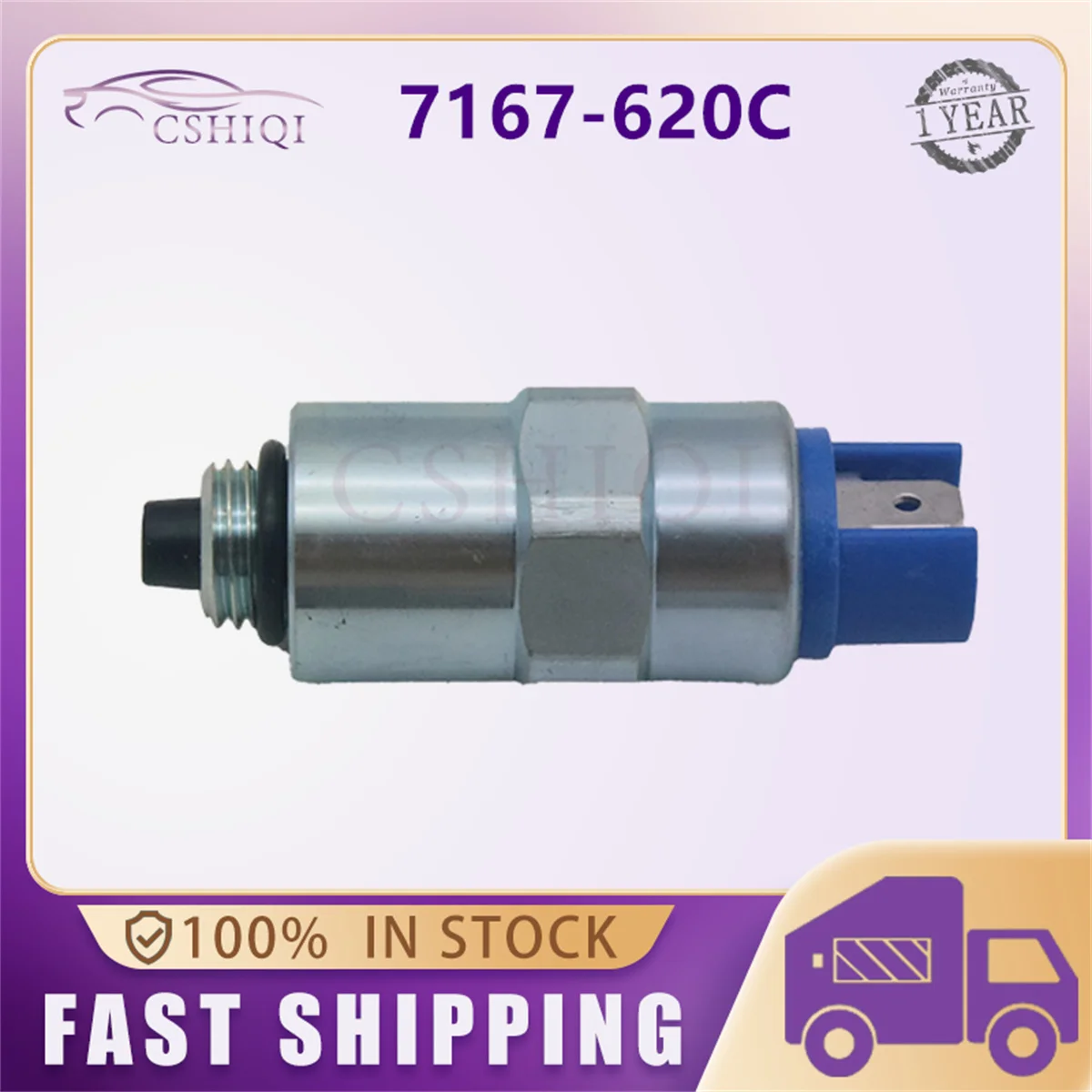 7167-620C 12V Fuel Shutoff Pump Solenoid For Delphi Perkins HPS103 7185-900T 7185-900P 26420472 7167-620D 7185900 73018