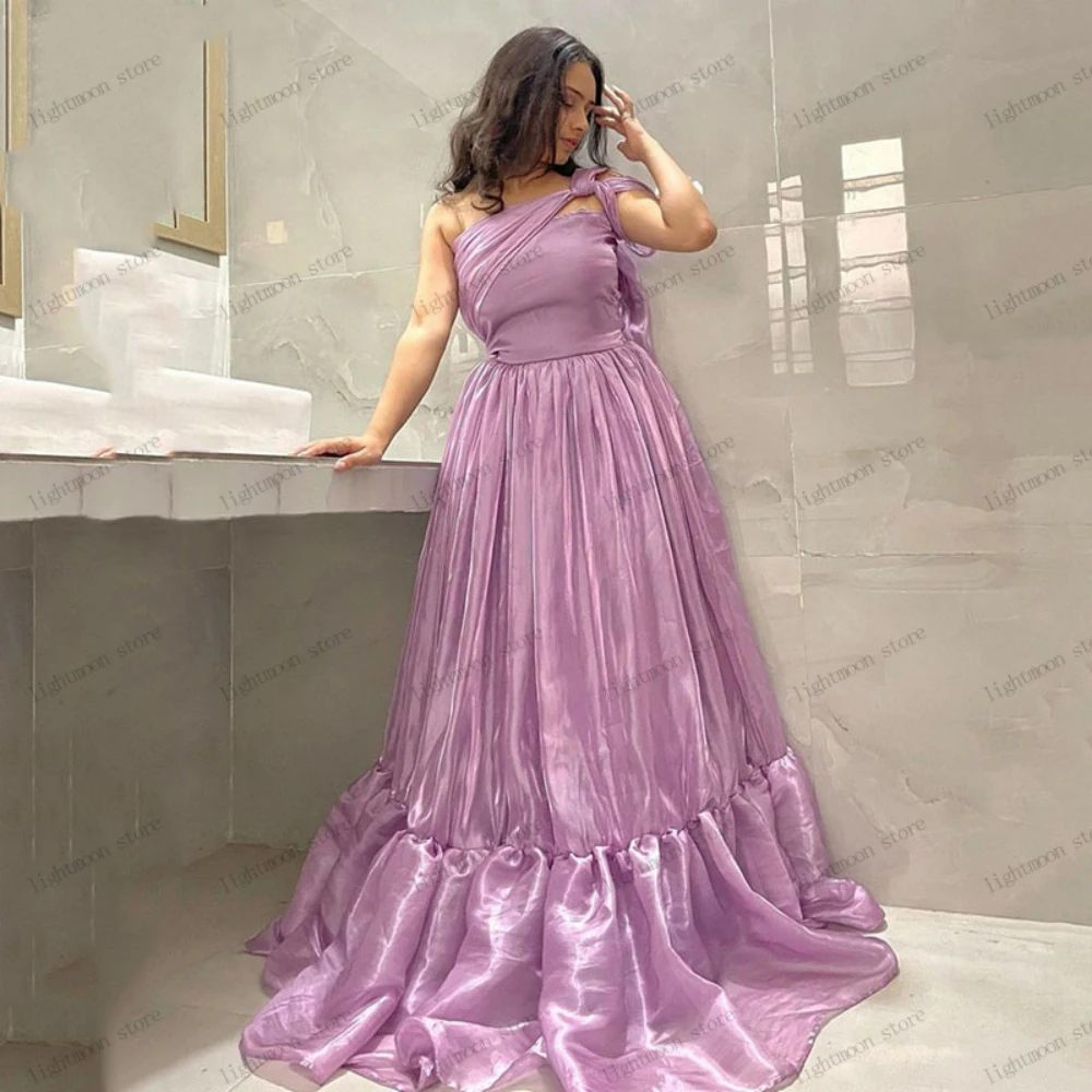 

Modern Evening Dresses A-Line Satin Prom Dress Sleeveless Backless Robes For Formal Party Elegant Glamorous Vestidos De Noche