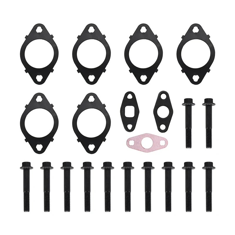 

3937479 3943191 Exhaust Manifold Gaskets Bolts Compatible with Cummins Engines ISL ISL-G QSL ISC QSC 8.3L 8.9L