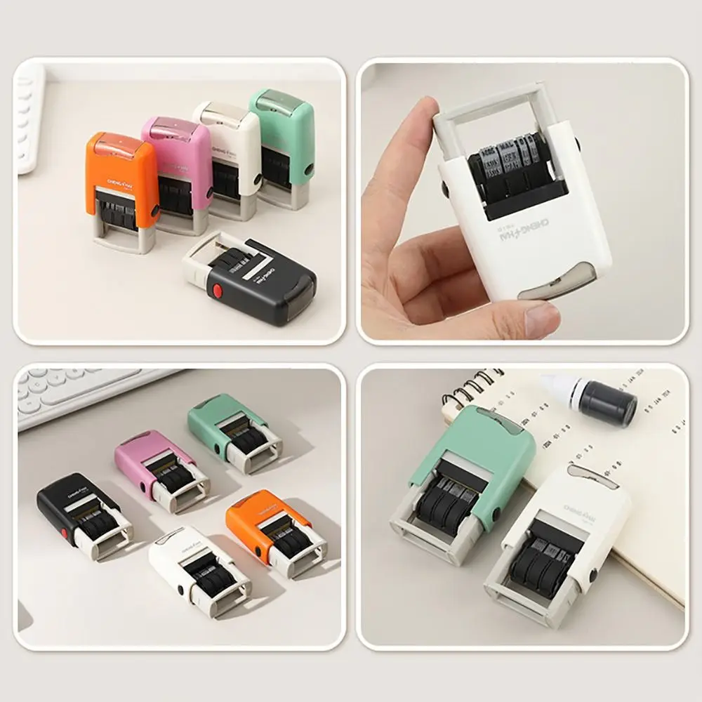 Automatic Ink Return Day-month-year Data Stamp English Version Adjustable Date Wheel Self-Inking Stamps Smooth Running