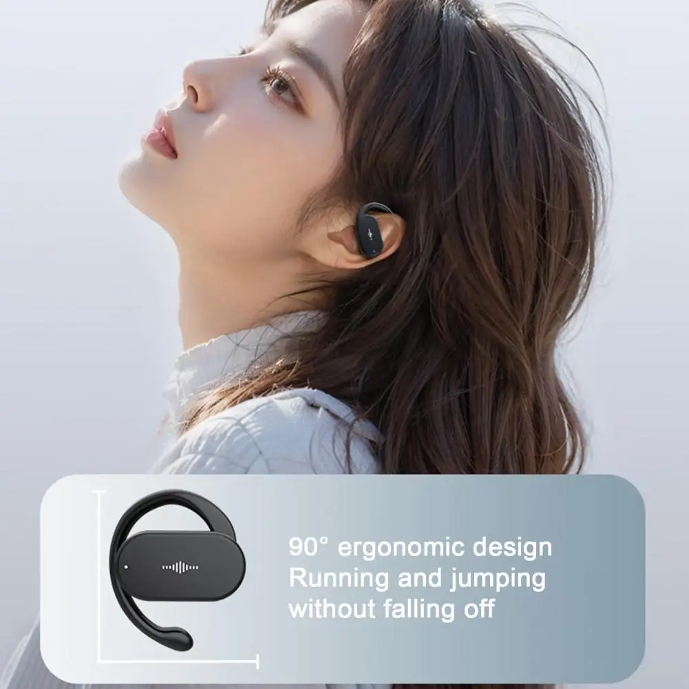 

1 комплект Bluetooth-совместимых наушников с воздушной проводимостью, подвесные беспроводные наушники, двусторонние стереозвуковые наушники для звонков