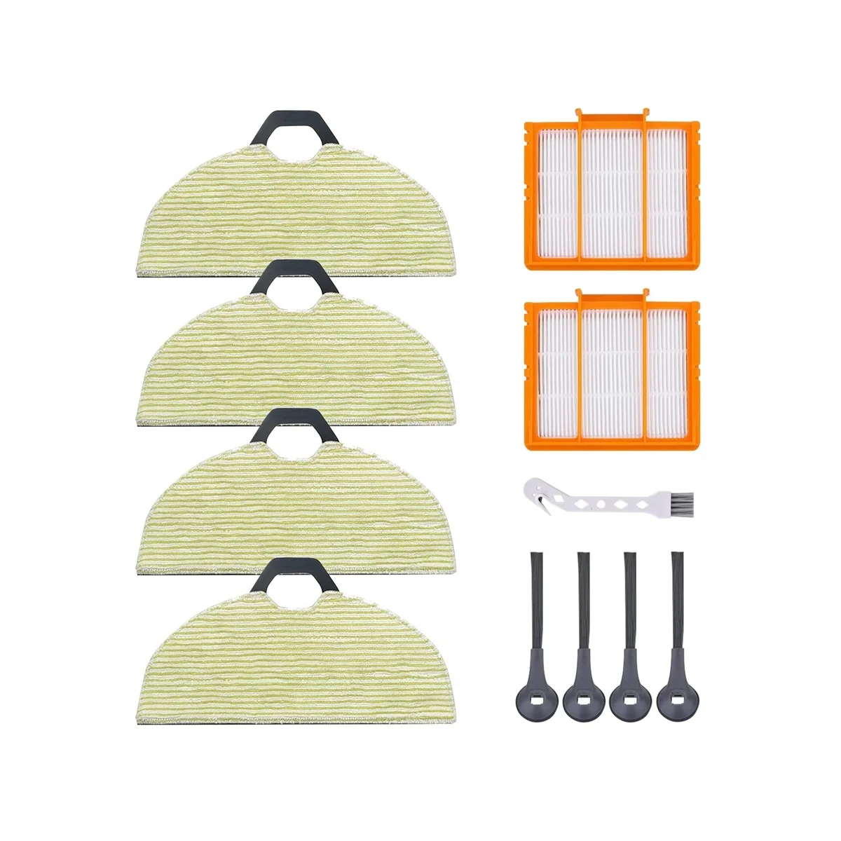 Plaquettes de rechange pour aspirateur robot, 2 en 1, compatible avec RV2610WA RV2620WA RV2410WD AV2610WA AI Ultra