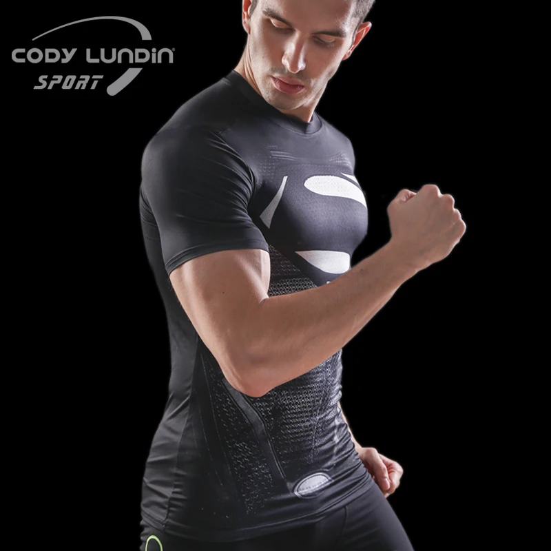 2022 Men Compression T-shirt Elasticity Fitness Tights Quick Dry Short Sleeve TShirt Summer Men Jogging Quick Dry Tee Top Clothi