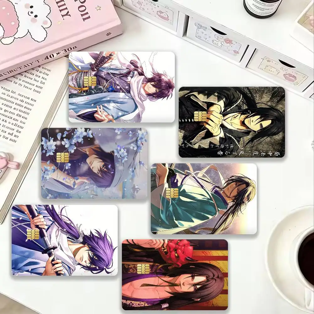 

H-Hakuoki-S 4pcs 1Set Laser Holographic Sticker Skin Cover for Credit Bank Debit Card