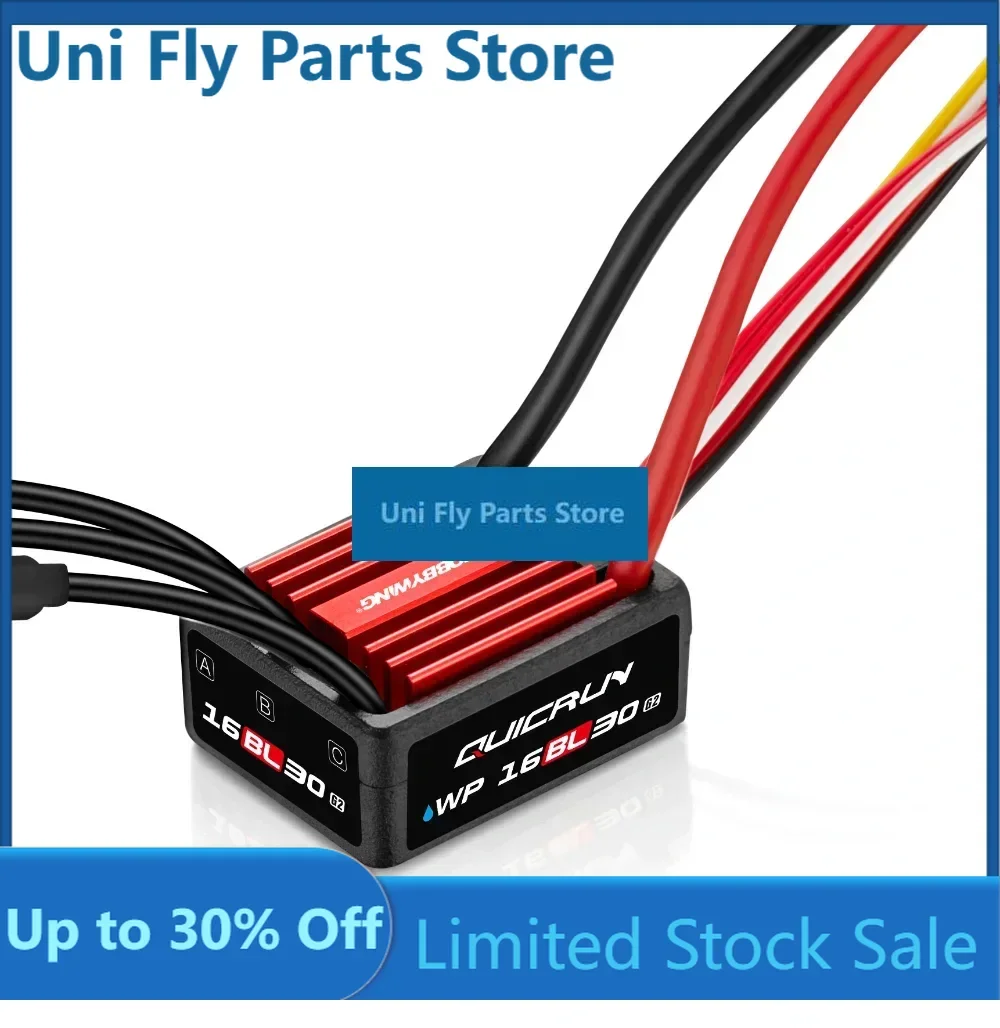 UniFly New Hobbywing QuicRun WP 16BL30 G2 30A ESC Brushless Sensorless For 1/16 1/18 Car RC Tools