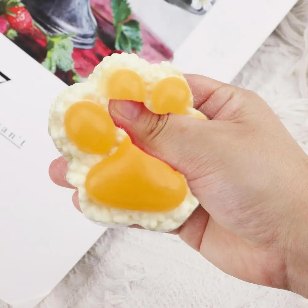 Cat Paw Fidget Toy Handmade Cat Paw Squeeze Toy for Stress Relief Stimulation Soft Fidget Toy for Kids Teens Adults for Anxiety