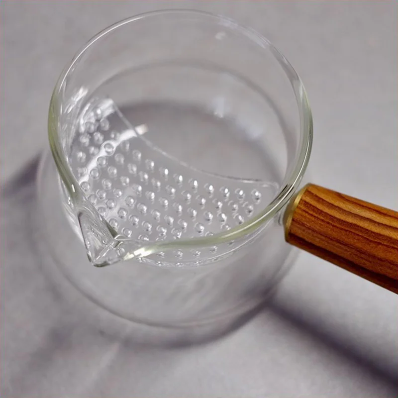 Hittebestendige Glas Thee Infuser Pot Theepot Cup Met Houten Handvat Thee Pitcher Fair Cup Kung Fu Set Thee Dispenser kantoor Ketel