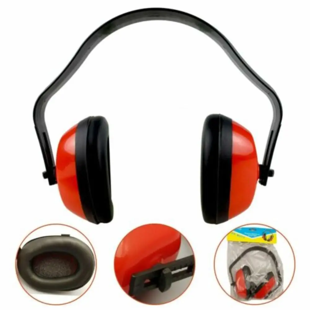 Red Ear Defenders-Protège-oreilles réglables pour adultes, réduction du bruit, sécurité, confortable, plastique, insonorisé, tir, cache-oreilles