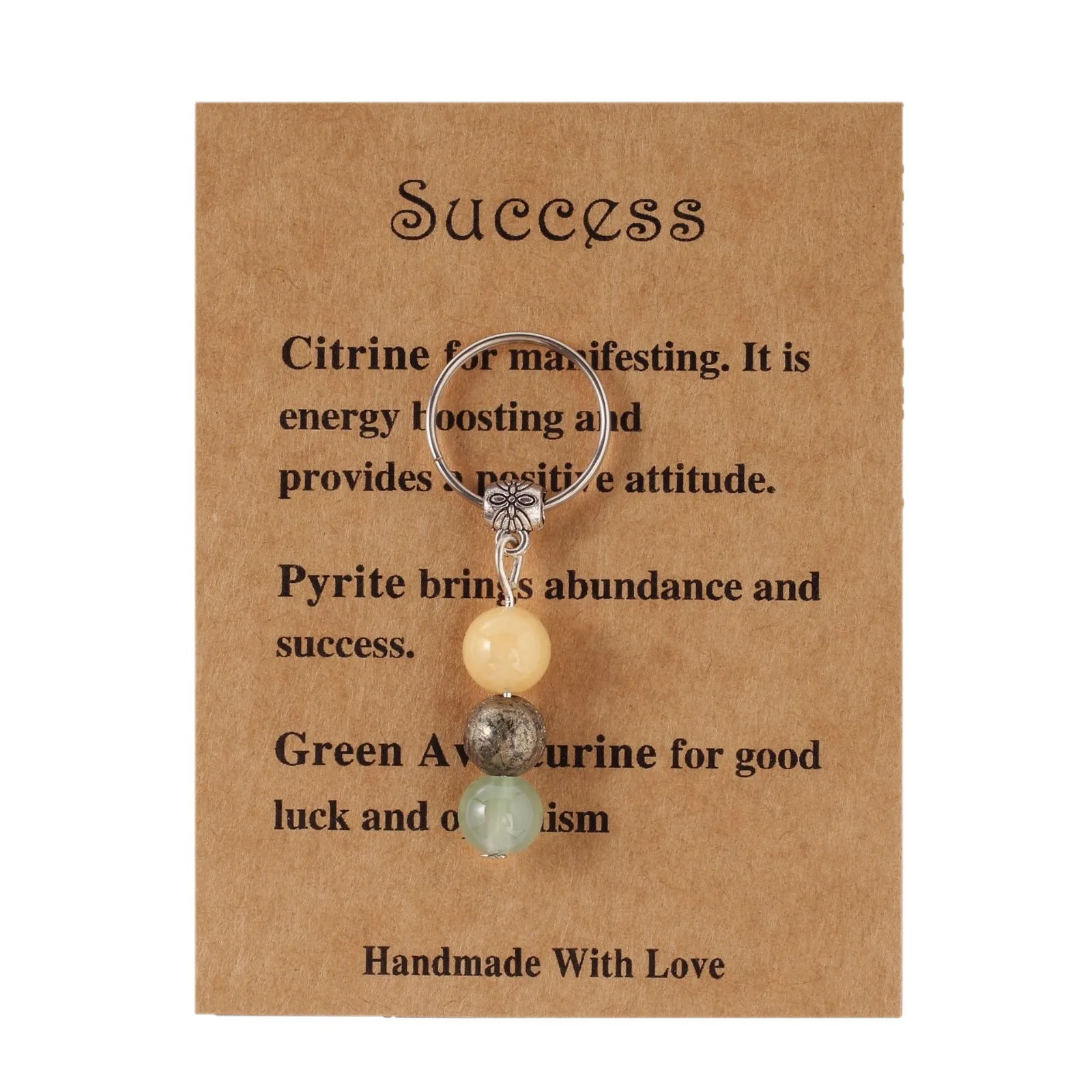 كريستال كيرينغ للشجاعة الجديدة المراهقين تعبول تهدئة القلق نجاح النوم جيد كريستال سلاسل المفاتيح هدية