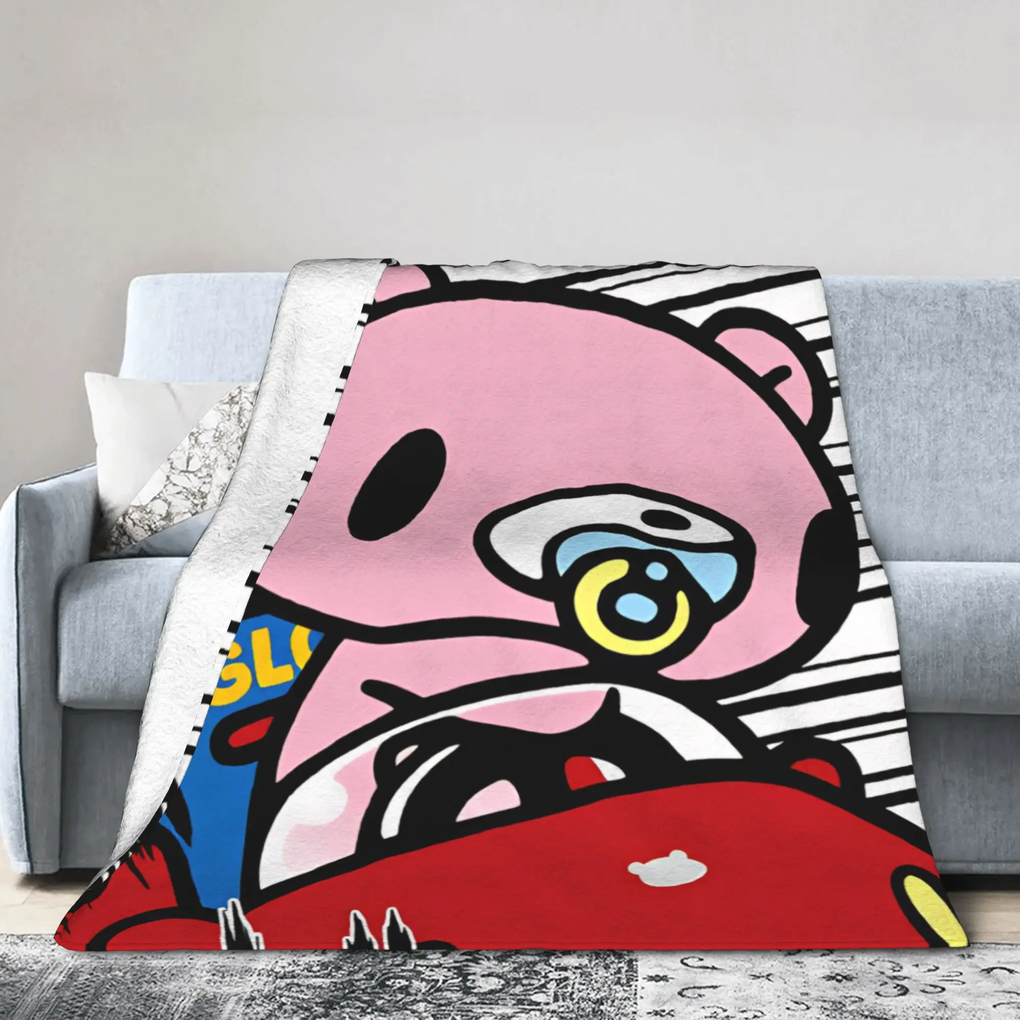 Cartoon G-Gloomy Bear  Super Soft Blanket  Child Plush Bedding Throws Novelty Couch Chair Flannel Bedspread Sofa Bed Cover