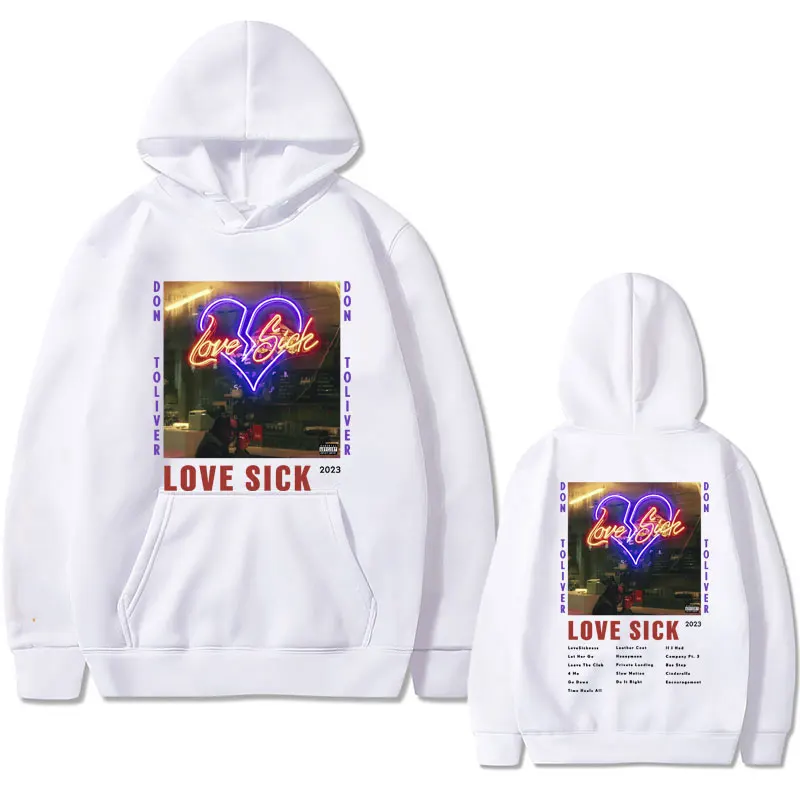 Rapper Don Toliver Love Sick Graphic Print Hoodie Male Fashion Vintage Hooded Sweatshirt Men Women Hip Hop Oversized Hoodies