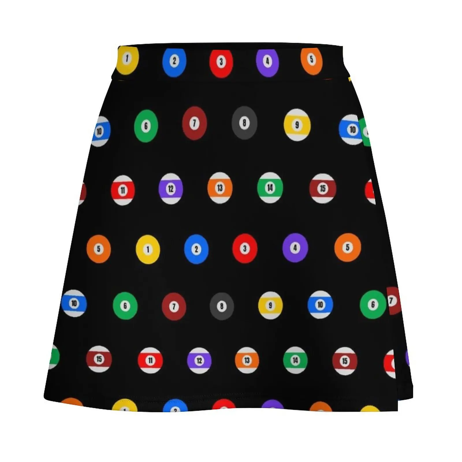 Billiards Pool Balls Numbers Mini Skirt Women's dress Korean clothing skirts for women 2025 Woman clothing Mini Skirt