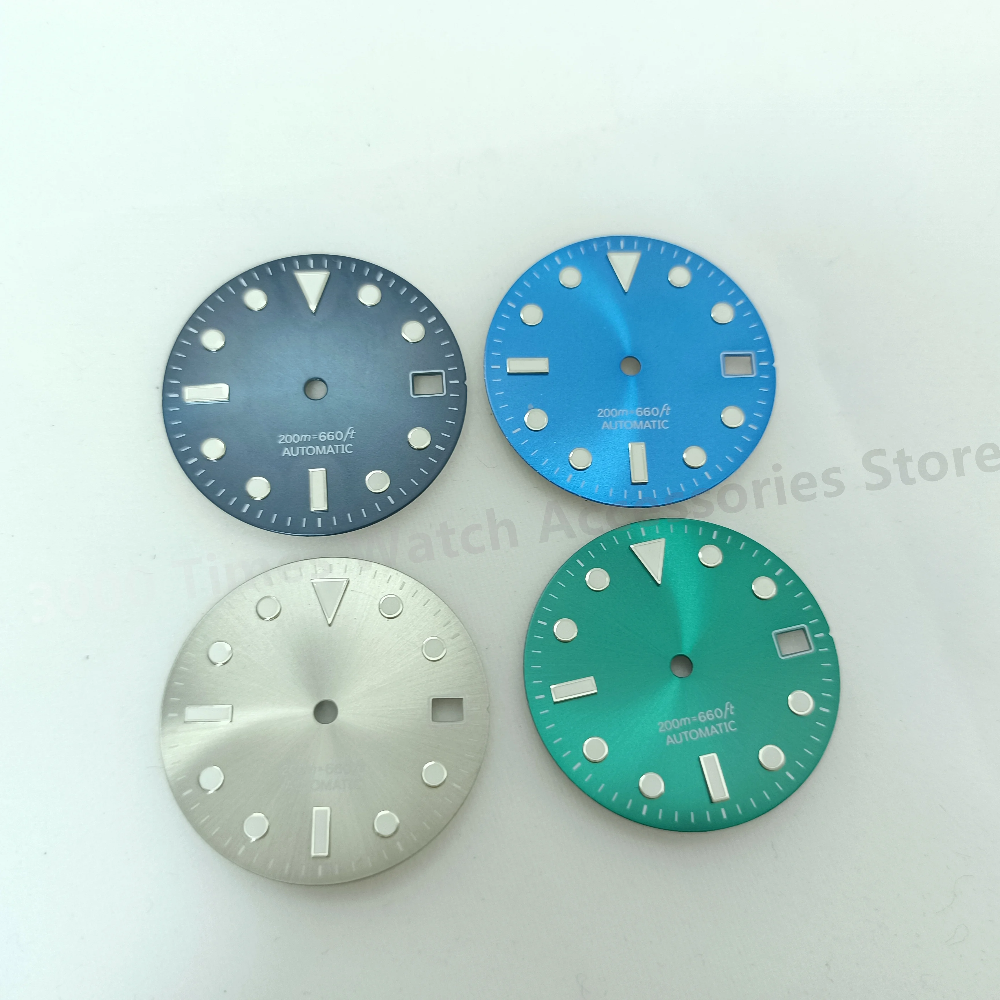 Modified 28.5MM Sunburst Green Blue Red Grey Watch Dial Fit For SEIKO Abalone SKX6105 6309 NH35 NH36 Movement Diving Watch