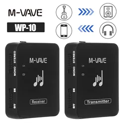 M-VAVE WP-10 Wireless Audio System Earphone Monitor Lossless Transmission Stereo Mono Recorder Rechargeable Transmitter Receiver