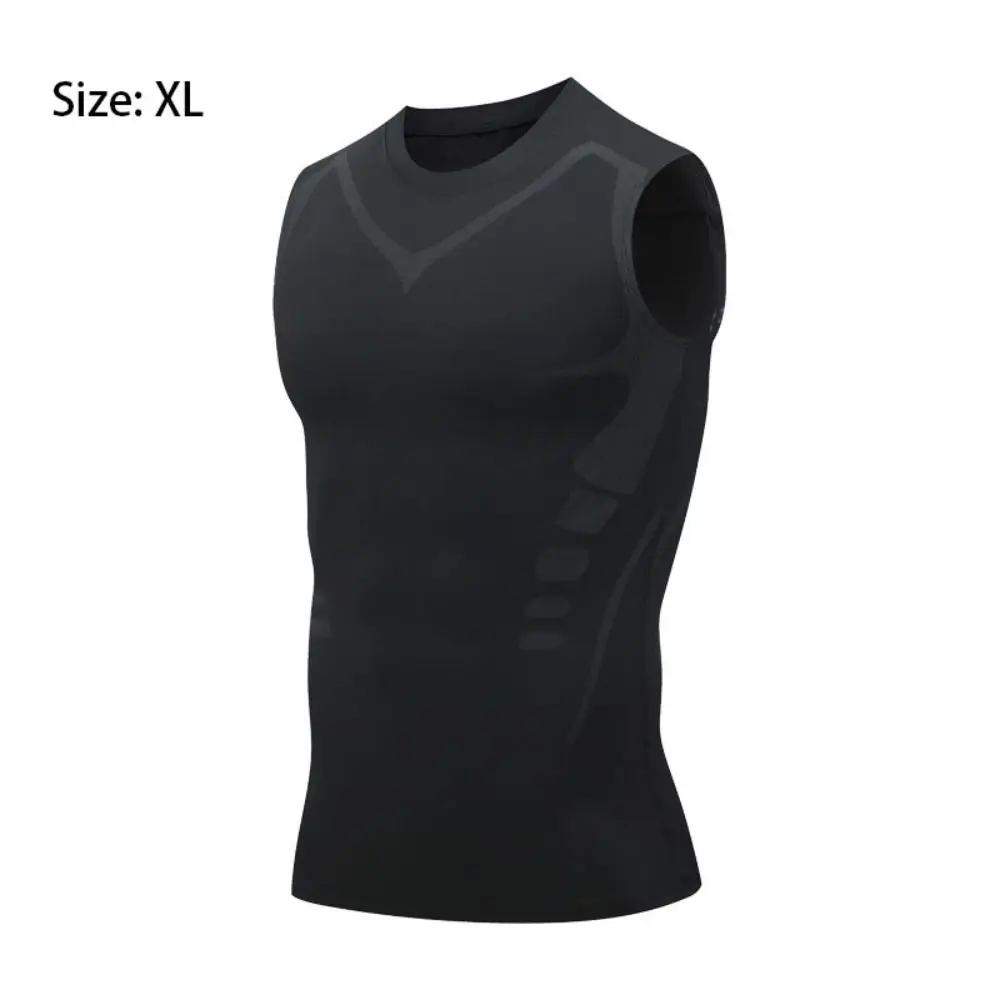 Quick Drying Running Training Vest Comfortable Ionic Shaping Vest Sleeveless Sports Skin-tight Vests Breathable Fitness Top