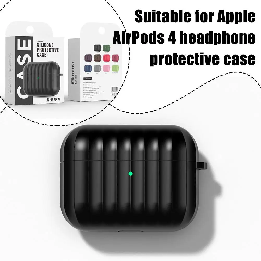 For Airpods 4 Case Cover Colorful Vertical Stripe Protective Case For Airpods 4th Generation Anticollision Protection Acces D2N2