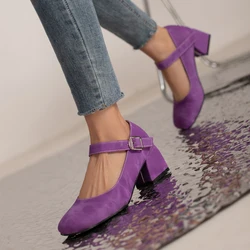 Bridal Wedding Large Size 47 Sweet Lolita Girls Purple Green Black Buckle Decoration Casual Mary Janes Shoes Women Gothic Style