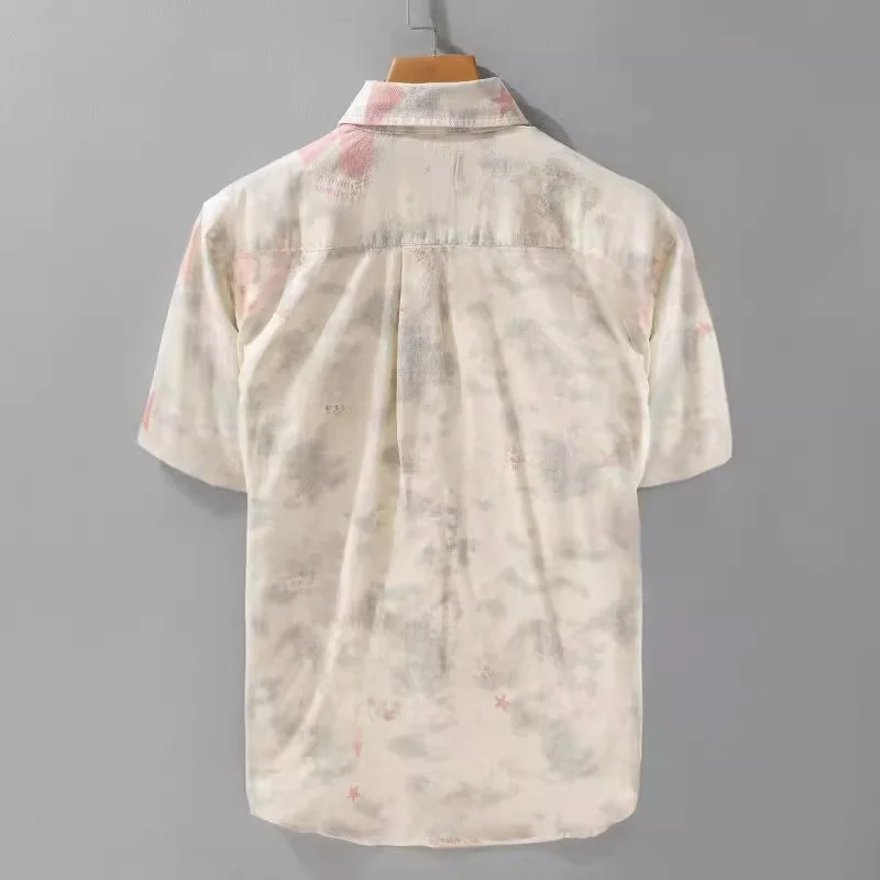 

Loose Casual Thin ort Sve irt Men's Summer Haome Turn-down Collar Workwear Sun Protection Outerwear