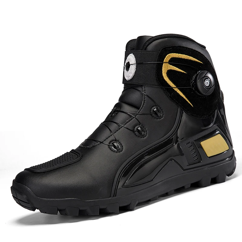 

Motorcycle protective boots mens mesh fashionable breathable non slip four seasons cycling road riding boots journey equipment