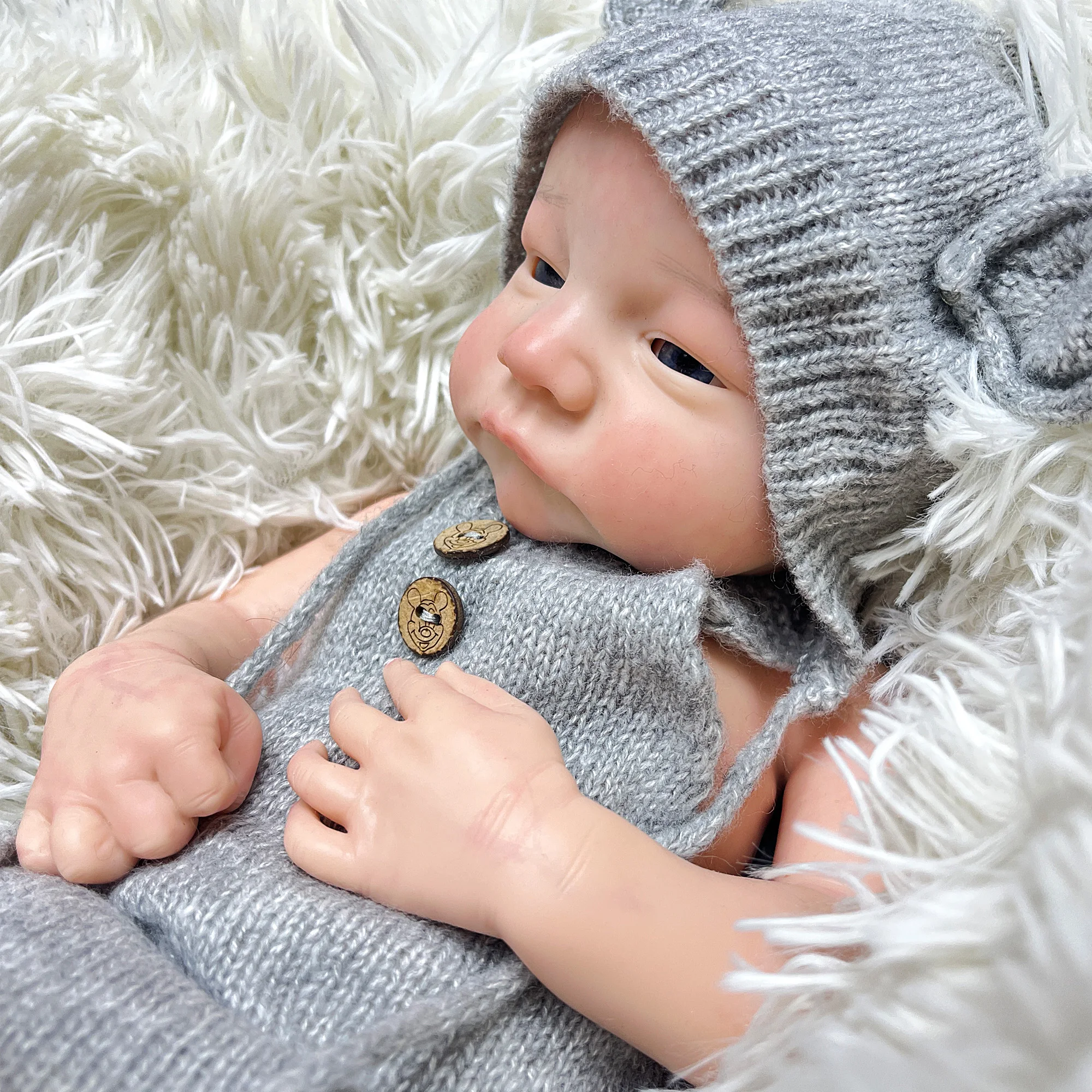 45CM Full Body Solid Silicone Bebe Reborn Family's Gift Muñeca Corpo De Silicone Inteiro Levis Girl Whole Silicone Reborn Doll