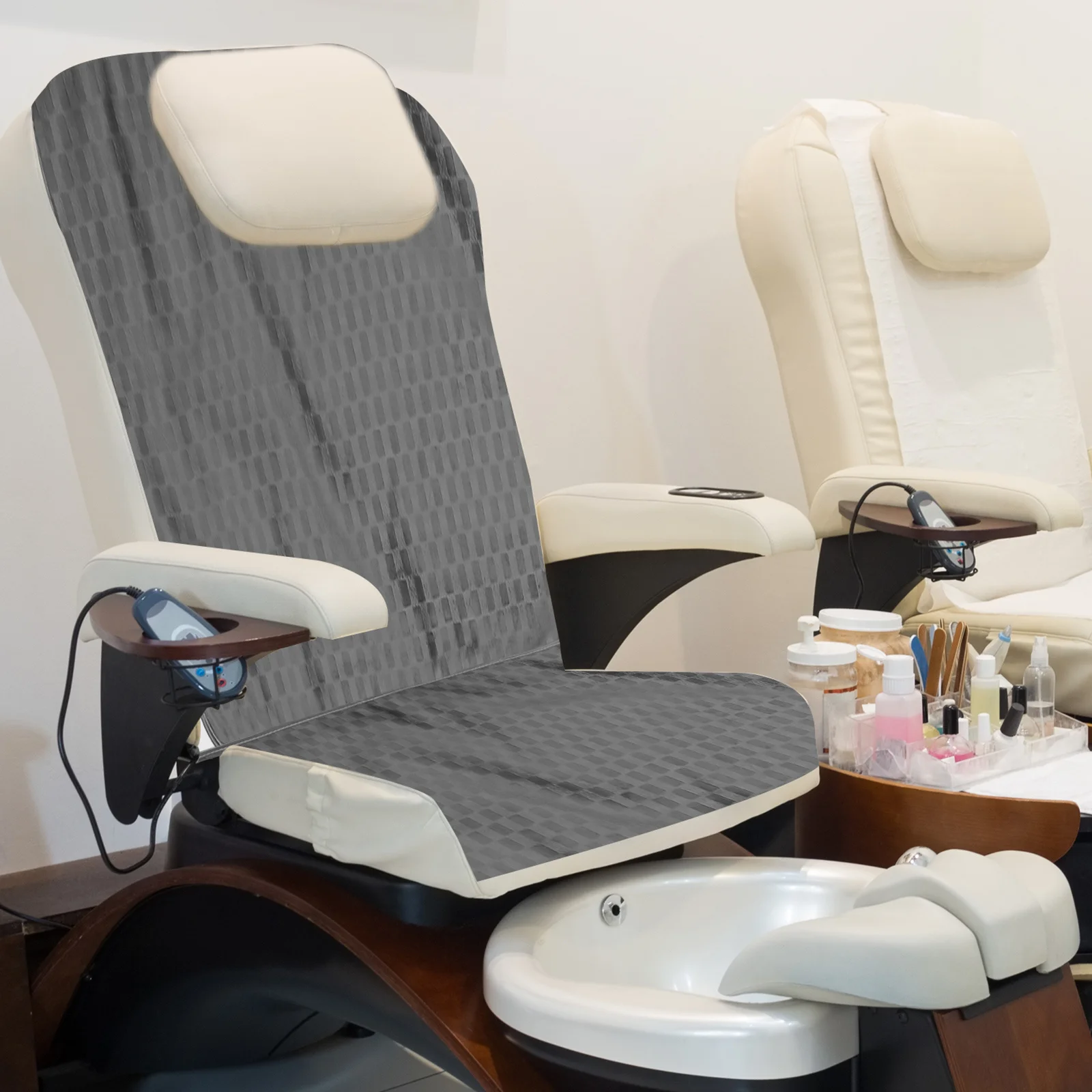 

1Set Sectional Couch Covers Chaise Lounge Slipcover Salon Sofa Protector Multi-Functional Design Machine Washable