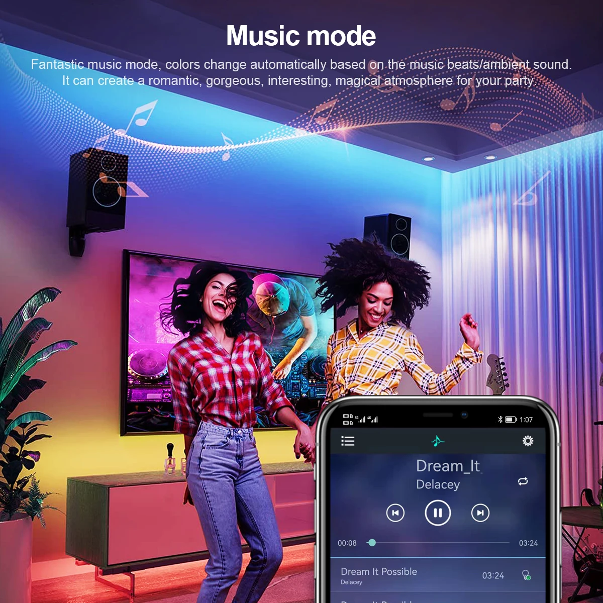 DC12V-24V 4 Pin Bluetooth APP RGB controller,1 to 1 or 1 to 2 RGB LED Controller With APP and Remote control For RGB LED strip