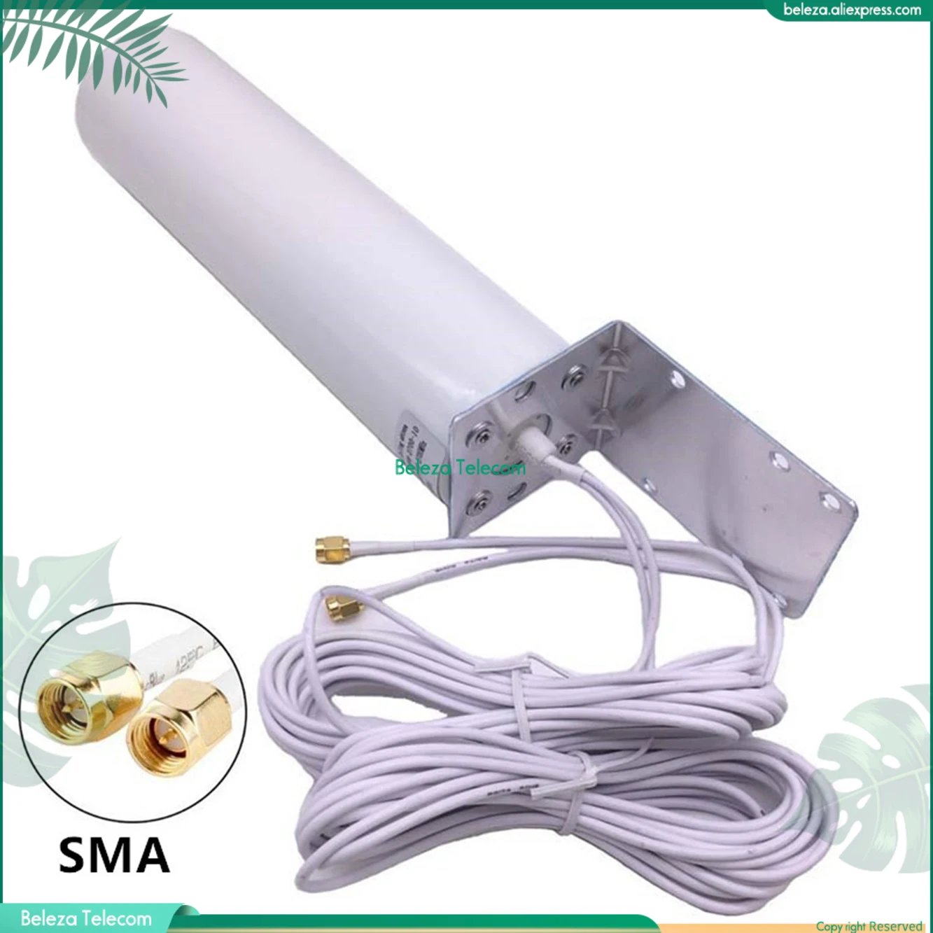 Imagem -03 - Antena Externa Dupla Sma Ts9 Crc9 do Conector Antena Dupla do Modem do Roteador do Cabo 3g 4g Lte da Antena de 10m