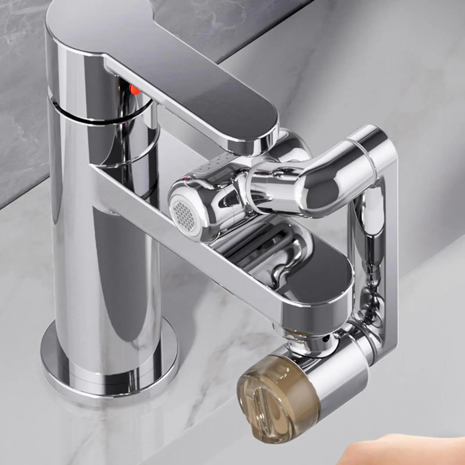 

Faucet Extender 1080 Degree Rotating Water Tap Adapter Swivel Faucets Aerator Extension For Cleaning Rinsing Kitchen Apartment