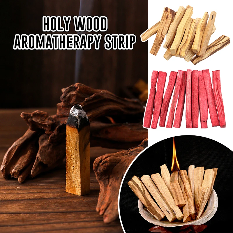 5pcs Palo Santo Wood Stick Dragon‘s Blood Natural Incense Holy Wood Strips Aromatherapy Stick Cleansing Home Air Purification