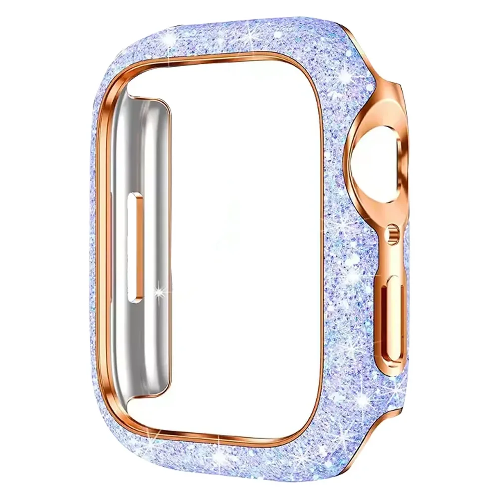 حافظة ماسية لساعة أبل 11 10 46 مللي متر 42 مللي متر 9 8 7 45 مللي متر 41 مللي متر قذيفة لامعة مقاومة للخدش لملحقات 6 5 4 SE 44 مللي متر 40 مللي متر