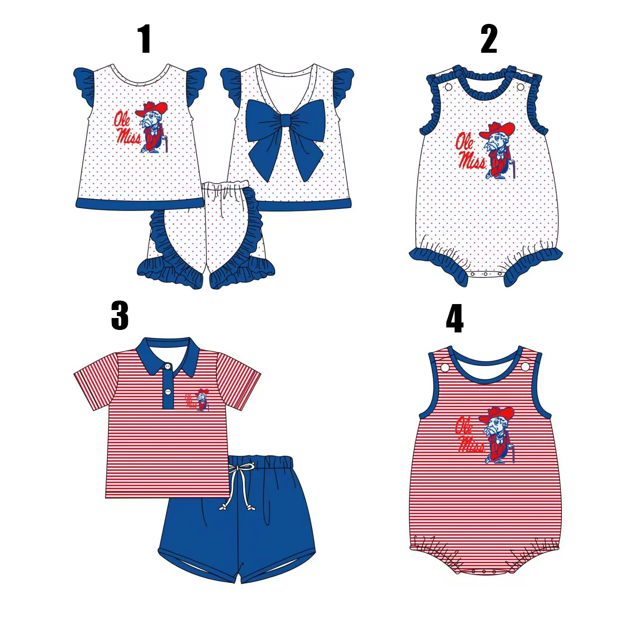 Boutiques Kids Family Clothes School Outfits Girls Clothes Boys Sets With Baby Rompers Custom millk silk