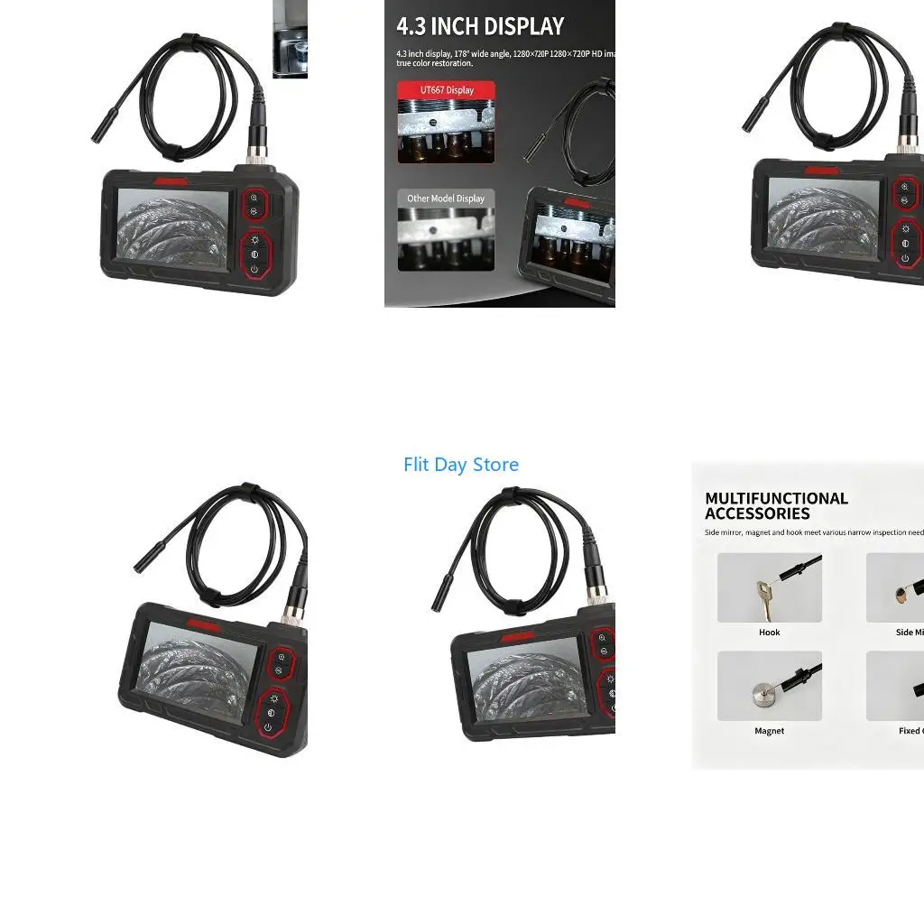 F92C IP67 Inspection Camera with Display Rechargeable for Narrow Area Service Work