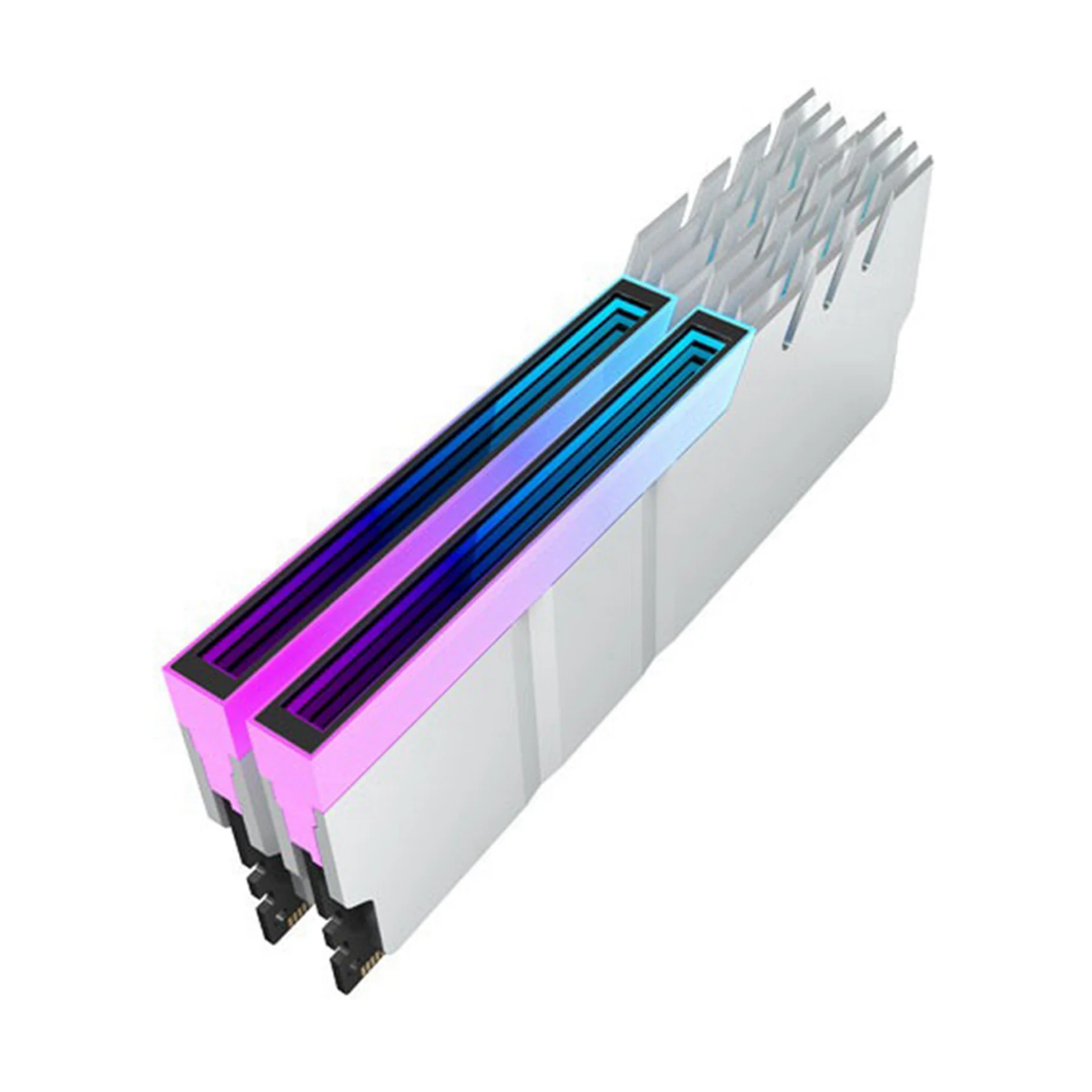 

YSS-2X Computer DDR4 DDR5 5V ARGB Sync Memory Radiator PC RGB Colorful RAM Heatsink Cooler Cooling Shim Armor Silver White