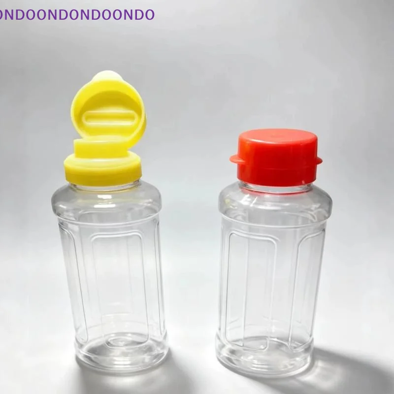 1/2pcs 290ml Plastic Condiment Squeeze Bottles Hole Dispensers For Oil BBQ Sauces Paint