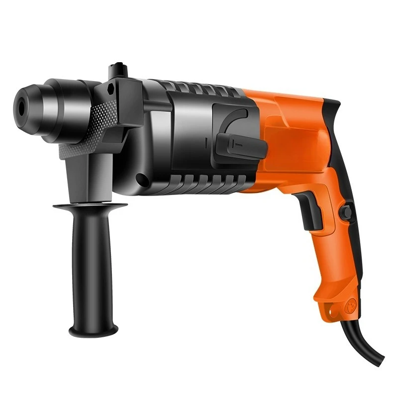 Light electric hammer, electric pickaxe, electric drill with wire and plug-in three-in-one high-power dual-purpose power tool