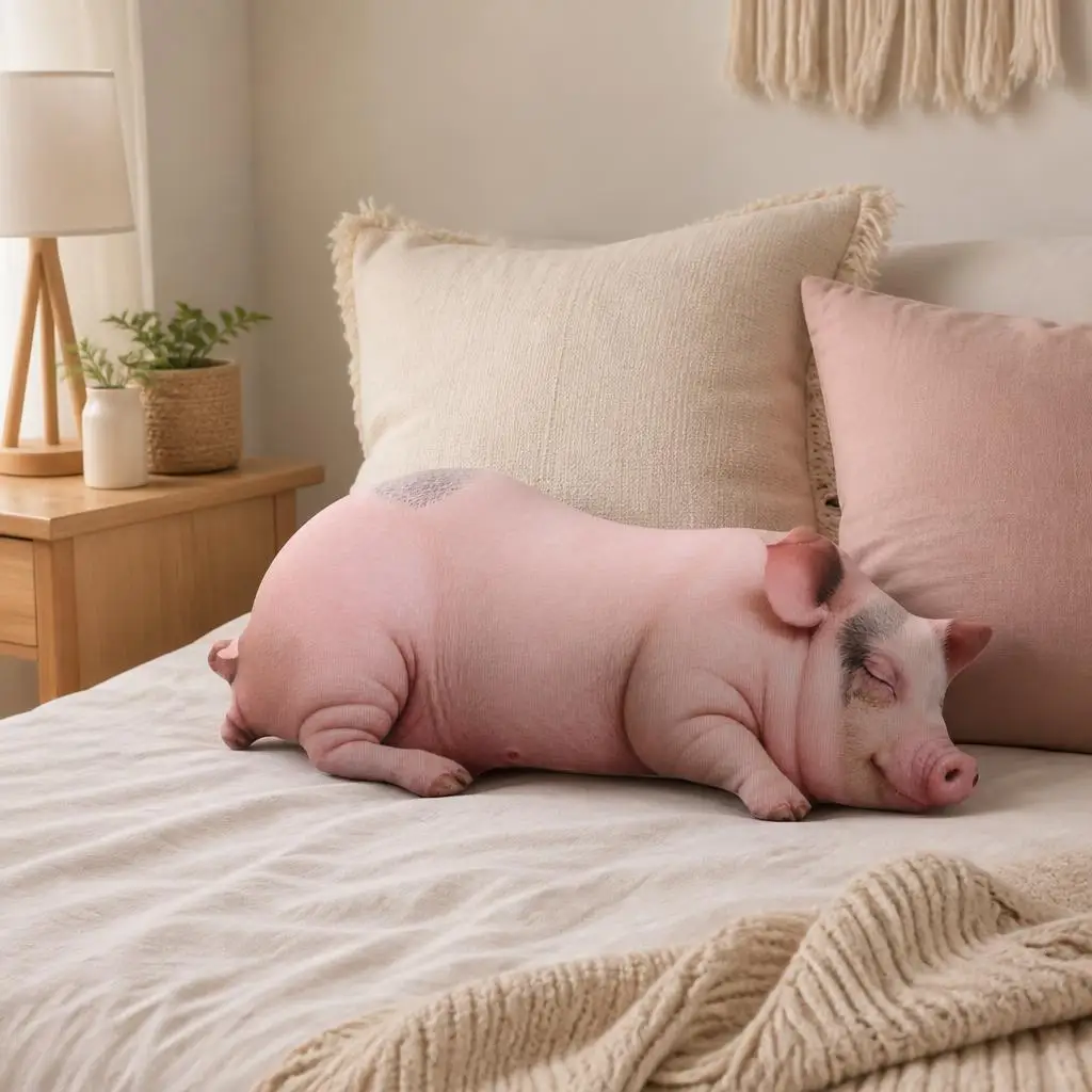 3D Pig Shaped Pillow Cushion Irregular Stuffed Throw Pillows for Sofa Home Decoration Gift
