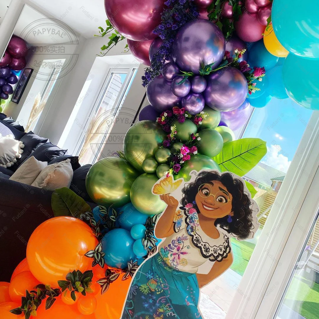 123pcs Disney Encanto Mirabel Birthday Multi-Color Balloon Garland Arch Kit Party Decoration Baby Shower Air Globos Kids Gifts