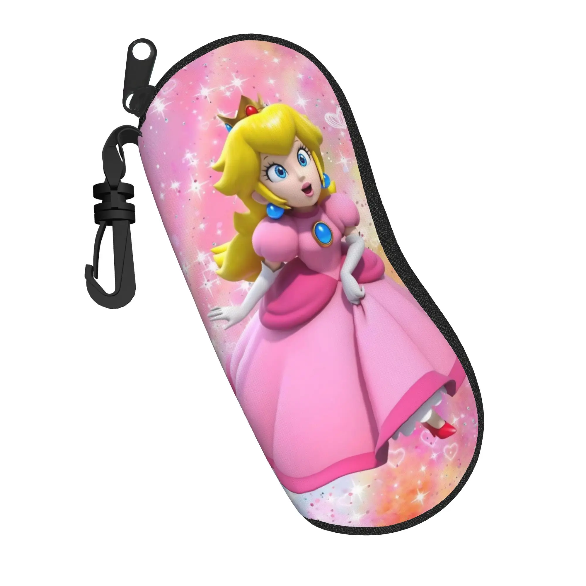 

Симпатичный футляр для очков Princess Peach, унисекс, дорожные аксессуары, коробка для хранения очков Super Marios, коробка для очков