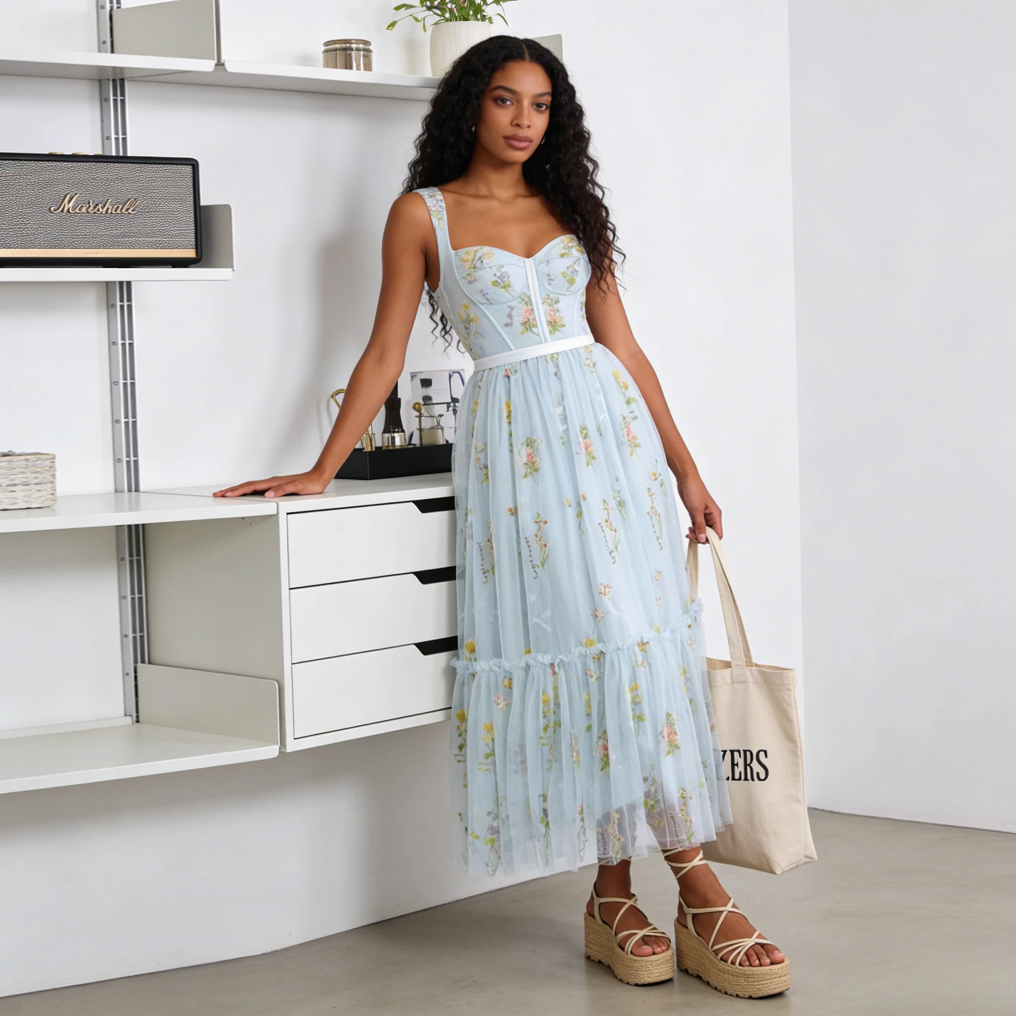 

Long Dress Women Dresses A Line Vestidos Elegant Splice Party Night Work Y2k Streetwear Floral Sling Sleeveless Backless 2026