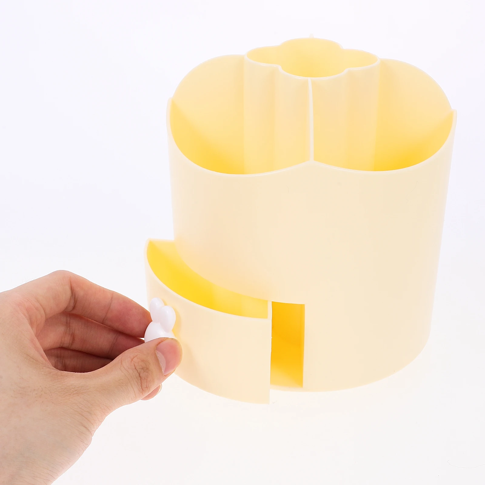 

Rotating Pen Holder Desk Organizer 360 Degree Spin PP Material Large Capacity Multi Function Pencil Case Brush Storage