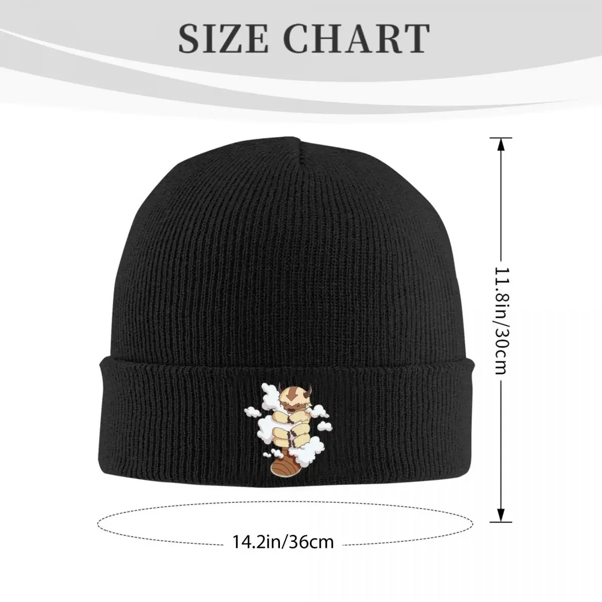 Appa Cuddling Clouds - Avatar The Last Airbender Warm Knitted Cap Hip Hop Bonnet Hat Autumn Winter Outdoor Beanies Hats Unisex