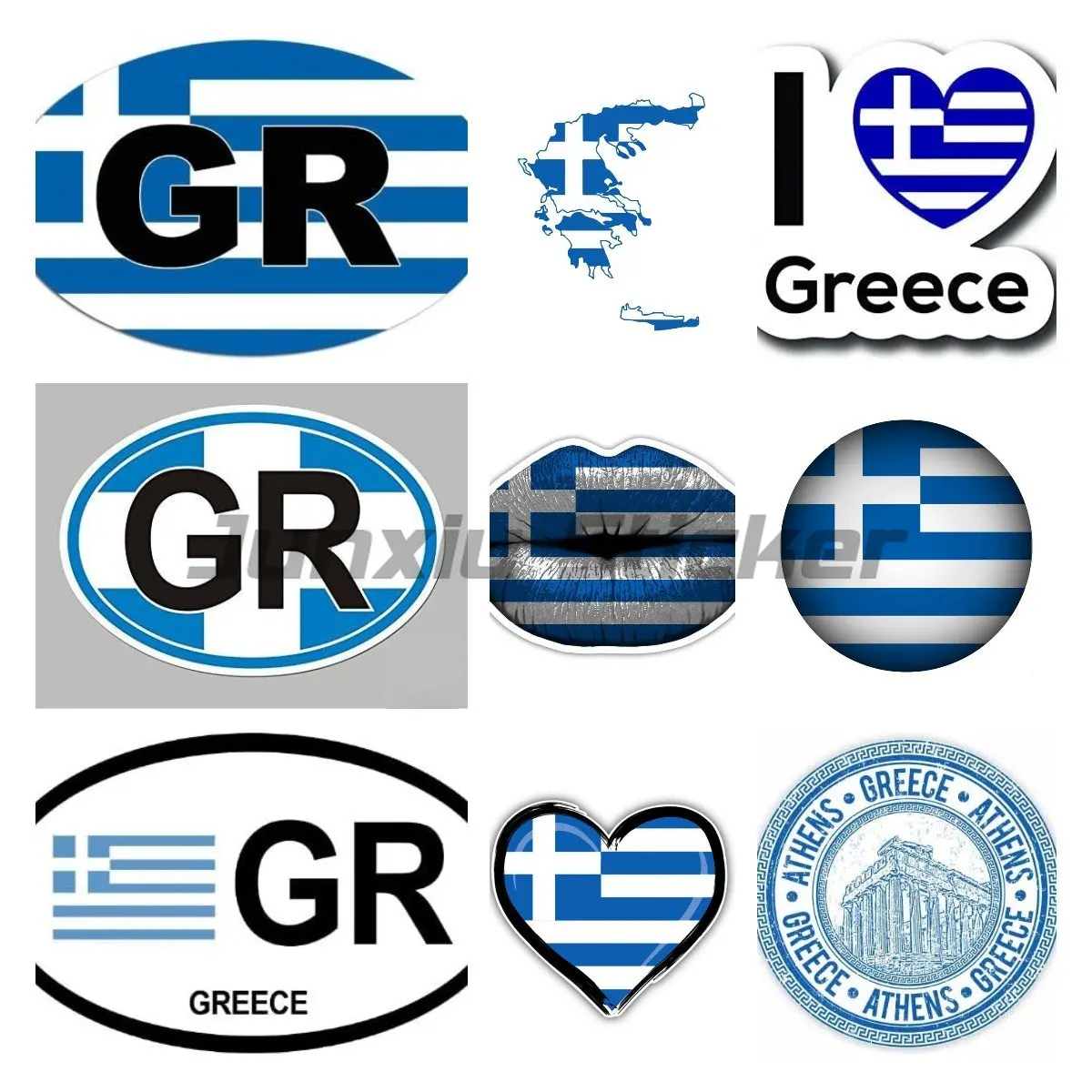 

Creative M GR GREECE Car Sticker Funny Country Code Decal Accessories Vinyl Material Scratch-proof