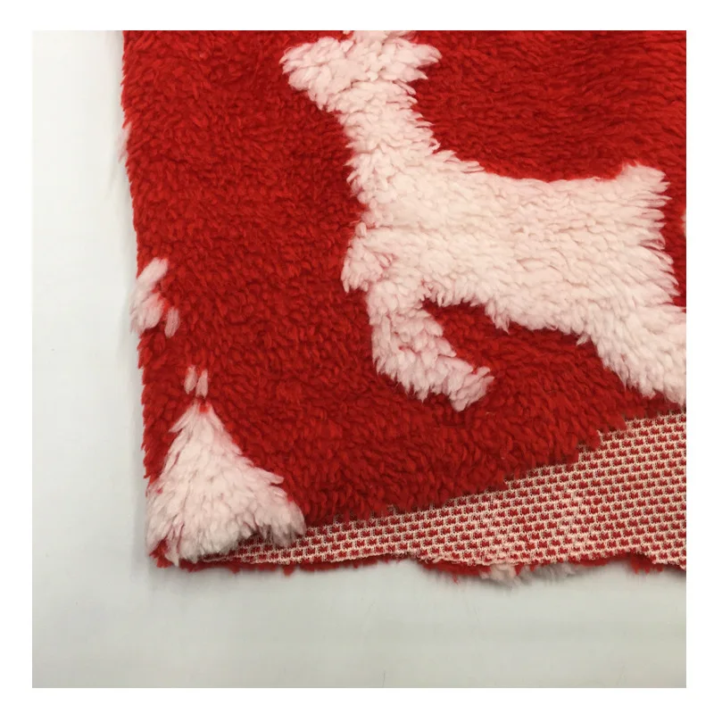 新しいプレミアムポリエステルラムウールフリース生地 - クリスマスフランネル3Dジャカード DIY＆デコレーション用