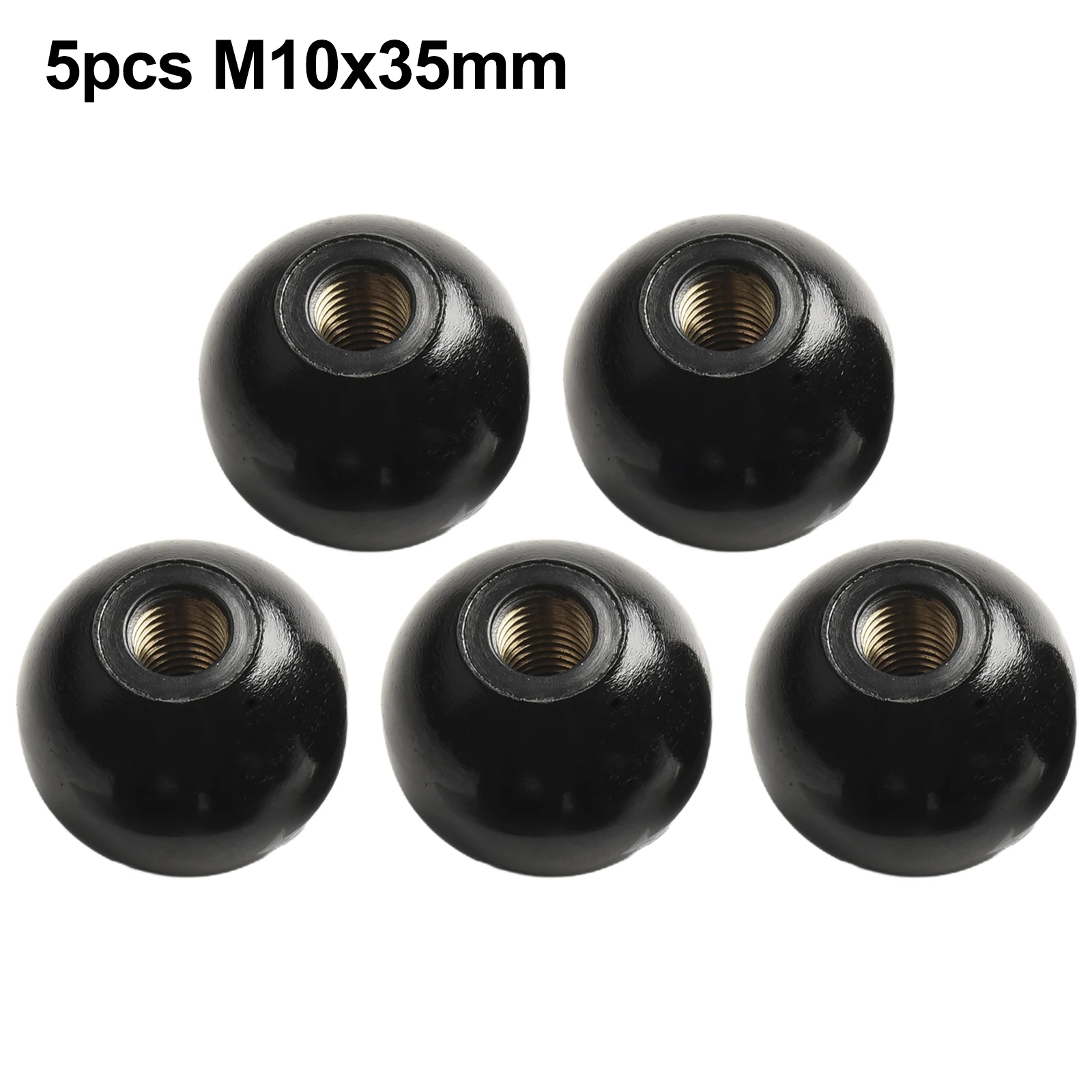 5Pcs Black Round Ball Bakelite Lever Knob M5/6/8/10/12 Machine Tool Replacement Electronic Equipment Reliable
