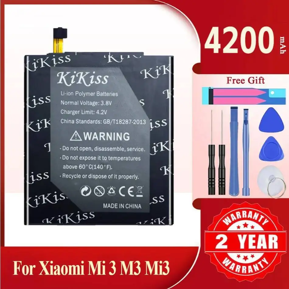 

4200Mah Kikiss Battery BM31 For Xiaomi Mi 3 M3 Mi3