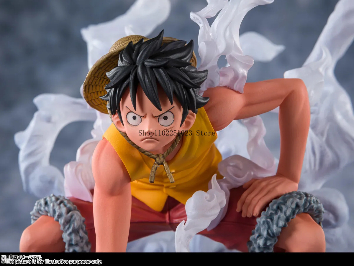 BANDAI-Figurine d'anime originale, ontariOne Piece, Monkey D. Figuarts Modèle de figurine d'action Luffy PARAMOUNT WAR, ornements de bureau, cadeaux